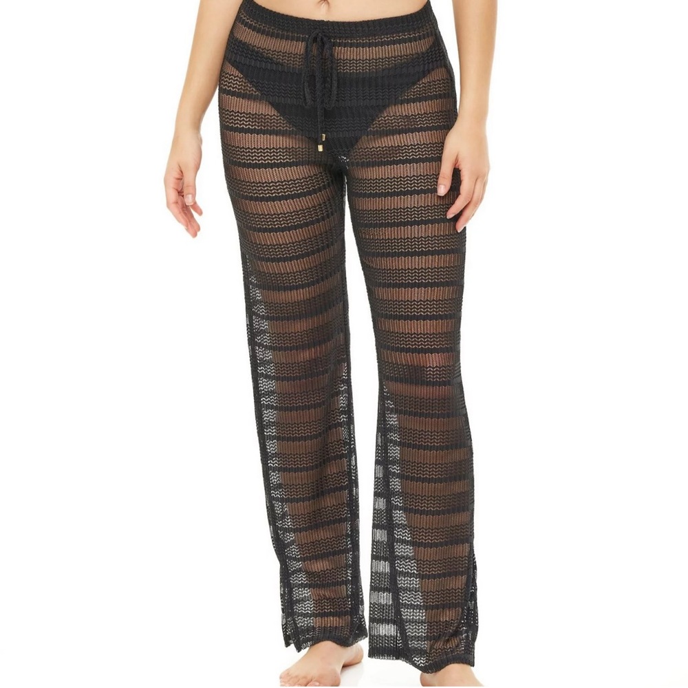Jordan Taylor Black Sheer Mesh Coverup Pants